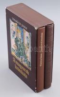 Thuróczy János: A magyarok krónikája. I-II. kötet. 1.: A Thuróczy-krónika 1488-as augsburgi kiadásának hasonmása; 2.: Kisérő kötet (magyar szöveggel, tanulmányokkal). Ford: Horváth János. Thuróczy János: A magyarok krónikája. I-II. kötet. 1.: A Thuróczy-krónika 1488-as augsburgi kiadásának hasonmása; 2.: Kisérő kötet (magyar szöveggel, tanulmányokkal). Fordította Horváth János. Bp. 1986. Helikon. Kiadói egészbőrkötésekben,a hasonmás kötet vaknyomással, illusztrált kiadói kopott karton védőtokban