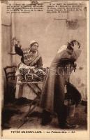 Types Marseillais, La Poissonniere / Francia halárus / French fish vendor (fl)