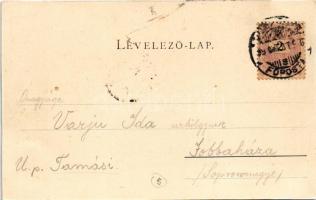 1899 (Vorläufer) Budapest, Ferenc József híd és a Gellérthegy (még nincs Gellért tér, Szent Gellért ...