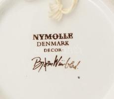 Bjorn Wiinblad terv., Nymolle Denmark dán design díszítésű fali dísztányér. Jelzett, hibátlan, d: 20...