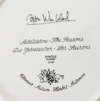 Bjorn Wiinblad terv., Nymolle Denmark dán design: Négy évszak sorozatból az ősz, nagy méretű fali dí...