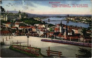 1931 Budapest I. Kilátás a Gellérthegyről, Királyi vár, Tabán (EK)