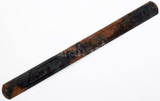 "Valódi Franck" fém tábla, kopásnyomokkal, 2,5×26 cm