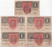 1916. 1K (5x) különböző hamis felülbélyegzésekkel T:VG