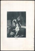 cca 1910 Weibliche Schönheit szecessziós akt újságok, 5 db, foltos lapokkal