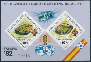 1982 Labdarúgó VB (IV.) - Spanyolország vágott blokk (4.500)