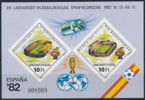 1982 Labdarúgó VB (IV.) - Spanyolország vágott blokk (4.500)