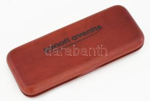 3 darabos fa toll készlet, reklámmal gravírozott tartóban