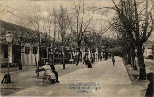 Előpatak, Valcele; gyógyfürdő sétatéri részlete, Kásás vendéglő. Berkó Lipót kiadása / spa promenade, restaurant