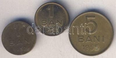 Románia 1952. 1B T:2 + 1953. 1B T:2 + 1955. 5B T:1