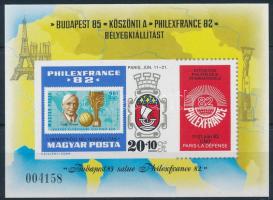 1982 Philexfrance vágott blokk (3.500)