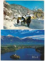 17 db MODERN szlovén város képeslap / 17 modern Slovenian town-view postcards