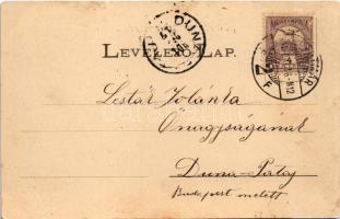 1901 Szatmárnémeti, Szatmár, Satu Mare; zárda, Guttman palota, református gimnázium, Horváth Béla üz...