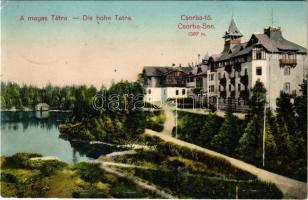 1915 Tátra, Magas-Tátra, Vysoké Tatry; Csorba-tó / Csorba-See / Strbské pleso / lake + "K.u.K. Offizierserholungsheim Tátralomnicz" (EK)