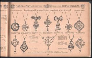 1907 Kolozsvár / Budapest, Sárga János császári és királyi udvari szállító üzletének árkatalógusa, i...