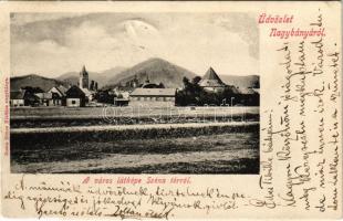 1907 Nagybánya, Baia Mare; Látkép a Széna térről. Rozsa Simon kiadása / general view (EK)