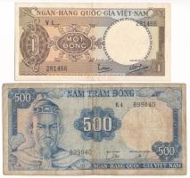 Vietnam / Dél-Vietnam 1964. 1D + 1966. 500D T:F Vietnam / South Vietnam 1964. 1 Dong + 1966. 500 Dong C:F Krause P#15, P#23