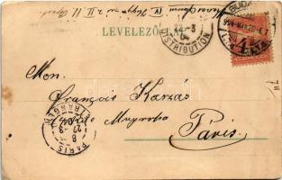 1904 Budapest V. Országház, Parlament. Erdélyi cs. és kir. udvari fényképész felvétele után, litho (...