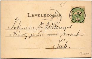 1905 Karád, Somogy-Karád; Római katolikus templom és iskola, Fő utca. Kiadja Stark György