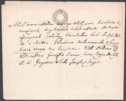 1851 Bódva, 4 db peres okmány 6kr szignettával