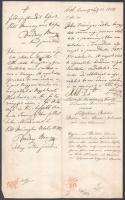 1851 Bódva, peres okmány 1G szignettával