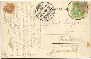 1914 Fadd, Deák Ferenc utca, Ékes István üzlete (ragasztónyom / glue marks)