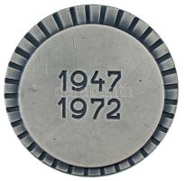 1972. "25 éves a Magyar Népgazdasági tervezés / 1947-1972" ezüstözött bronz plakett díszto...