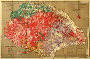 1919 Bp., Magyarország néprajzi térképe, tervezete: Móricz Miklós Dr., szerk: Kogutowicz Károly Dr.,...