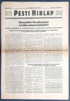 [II. Világháború] Pesti Hirlap. 1939. szeptember 3. (Napilap, LXI. évfolyam, 201. szám)
"Musso...