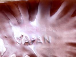 Japán mázas kerámia asztaldísz, jelzett, kopással, 26x15 cm
