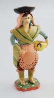 Spanyol kerámia népi figura, m: 18,5 cm