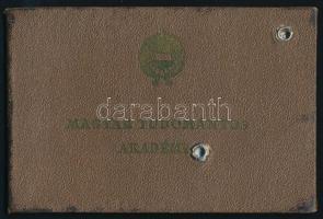 1974 Bp., Magyar Tudományos Akadémia arcképes igazolványa