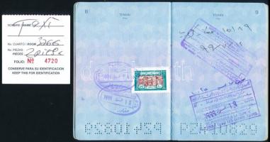 1998 Magyar Köztársaság által kiállított fényképes útlevél jordán, amerikai, stb. vízumokkal