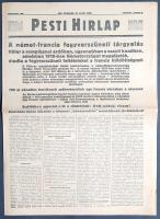 [II. Világháború] Pesti Hirlap. 1940. junius 22. (Napilap, LXII. évfolyam, 140. szám) "A német-...
