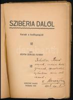 Boross Ferenc, zentai: Szibéria dalol. Versek a hadifogságból. (Dedikált!) Bp., 1928, Horizont, 172+...