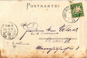 1902 Bad Wörishofen, Kurhauspromenade / spa promenade, coat of arms. H. Hartmanns Verlag Passepartou...