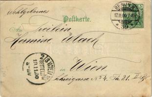 1900 Berlin, Königl. Schauspielhaus. Bitte gegen das Licht zu halten / theatre. Hold to light litho ...