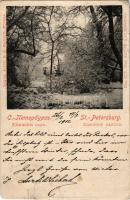 1902 Saint Petersburg, St. Petersbourg, Leningrad, Petrograd; Jussupow Garten / Yusupovsky Garden in winter (fa)