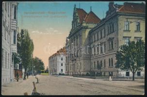 1919 Képeslap román bérmentesítéssel cenzúrázva Nagyszebenből