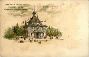 1900 Paris, L'Exposition Universelle de 1900. Pavillon de la République Sud-Africaine / 1900 Paris Exposition. Pavilion of the South African Republic. Art Nouveau, litho (fl)