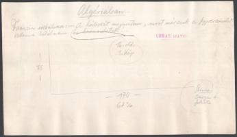 Szegő Gizi (1902-1985): Algériában (karikatúra). Vegyes technika, papír, jelzett. Hátoldalán "L...