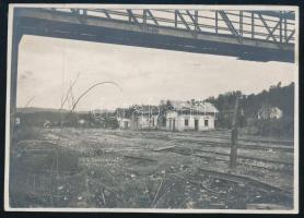 cca 1938 Biccse Felvidék vasútállomás/ Bytca SK railway station 12x9 cm