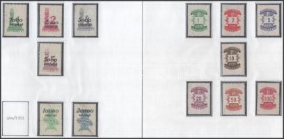 38 db Adópengős okmánybélyeg, 7 db A/4 lapon