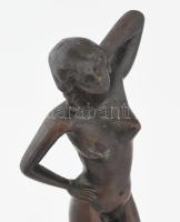 Maugsch Gyula után: Nyújtózkodó női akt, talpazaton, jelzés nélkül, m: 28,5 cm