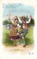 Austrian folkwear and dance litho