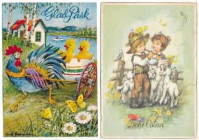 50 db MODERN húsvéti rajzos üdvözlő képeslap