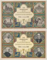 1909 Köln, Cöln; Zur Erinnerung an den XX. Internationalen Eucharistischen Kongress - 2 Art Nouveau litho postcards