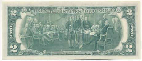 Amerikai Egyesült Államok 1976. 2$ "Federeal Reserve Note" zöld pecsét, "Francine Irv...