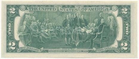 Amerikai Egyesült Államok 1976. 2$ &quot;Federeal Reserve Note&quot; zöld pecsét, &quot;Francine Irv...