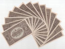 1920. 10K (14x) közte közeli sorszámok is T:VF,F mind szép papír 
Adamo K14